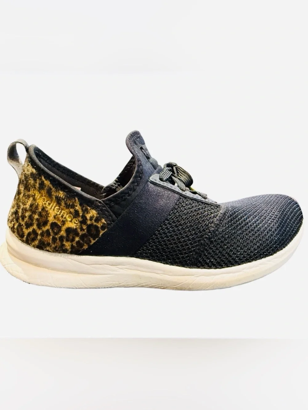 New Balance Women’s FuelCore Nergize V1 Sneaker Black with Leopard Accent